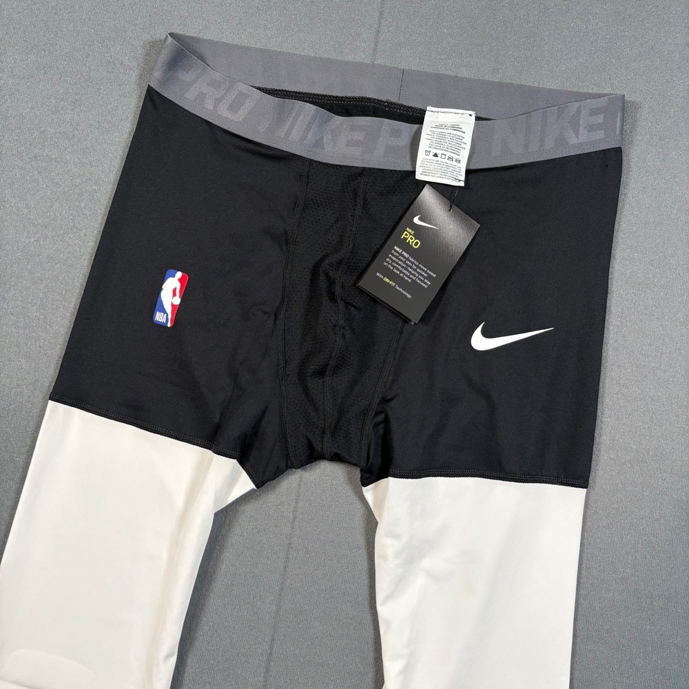 NWT Nike Pro Combat NBA 3/4 Compression Tights Pants Mens XL Player Issue Black